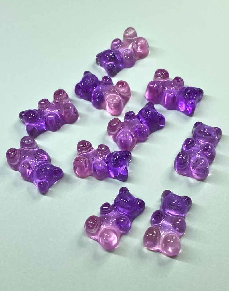 Jelly Glitter Gummy Bear Nail Charms – Pretty Girls Club