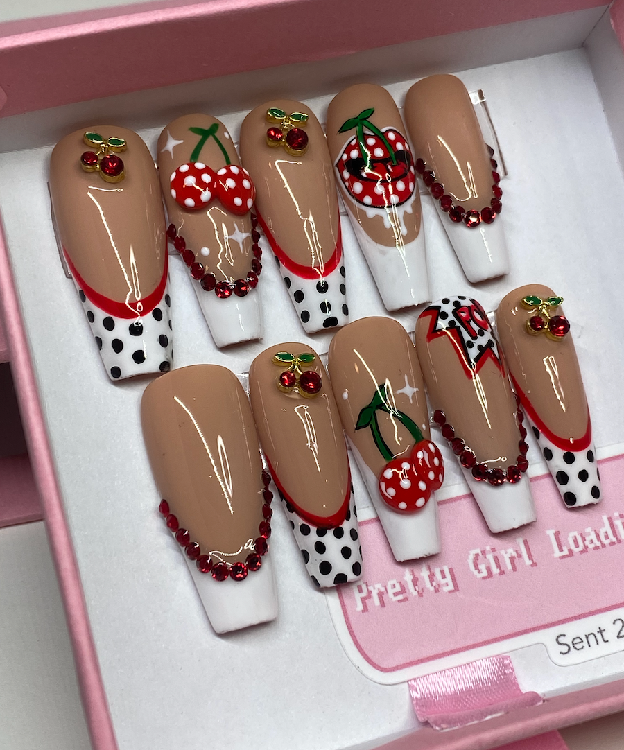 Cherry Popping Press-On Nails – Pretty Girls Club