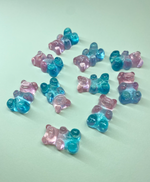 Jelly Glitter Gummy Bear Nail Charms